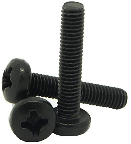 5mm / M5 x 12 POZI PAN Head Machine Screws ZINC Plated Black POSI Bolts DIN 7985-100 Pack