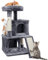 Yaheetech 92cm Cat Tree Cat Tower with Double Condo Scratching Post Dangling Ball for Kittens, Dark Grey
