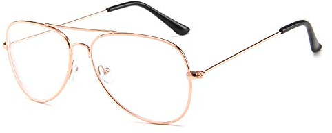 GEMSeven Unisex Retro Pilot Metall Cat Eye Frame Myopie Brille Gläser -1,0 Bis -3,5