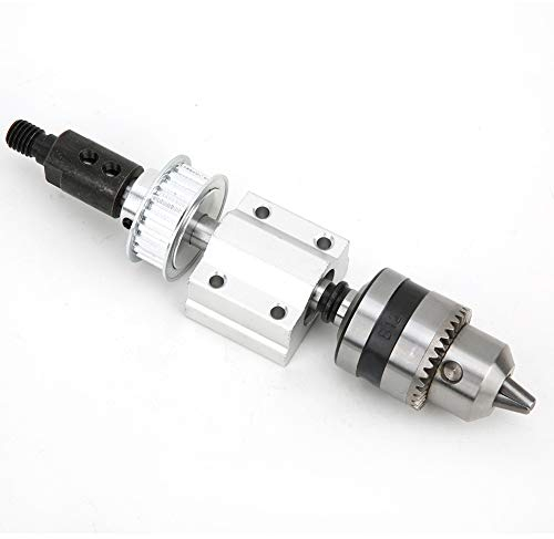 B12 Bohrfutter Unpowered Spindle Assembly DIY Holzbearbeitung Schneiden Schleifen Tischbohrer Zubehör mit Drei-Backen, Doppelflansch, Genauigkeit: 0,005 mm