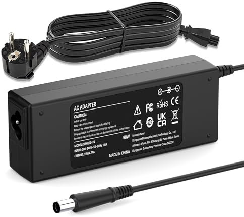Caricatore PC HP 90W 19V 4,74A Alimentatore HP Notebook Portatile per HP Pavilion DV6 DV7 DV4 G6 G7 Compaq 6730b 6530b 6560b EliteBook 840 850 G1 G2 Probook G1 G2 Caricabatterie Adattatore 7.4 X 5.0mm