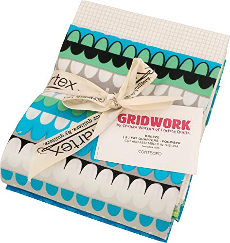 Contempo Gridwork Breeze (9 Stück) Fat Quarter Bundle Benartex