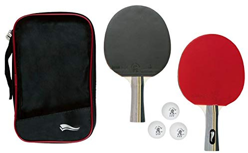 Crivit Tischtennisset, 2 Schläger, 3 Bälle, mit Superspin-G2, Aufbewahrungstasche
