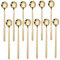 ProLeo 12 stueck Kaffeelöffel, Edelstahl, Mini Kuchen Löffel Spiegel Poliert Teelöffel Set 13,3 cm, (Gold) 13, 3 cm