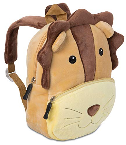 all Kids United Kinderrucksack für Kleinkinder Kindergarten Rucksack für Kinder Backpack Schultasche Tier-Rucksäcke 1-4 Jahre, Robust, Leichtgewichtig, Flauschig & ergonomische Träger (Löwe)