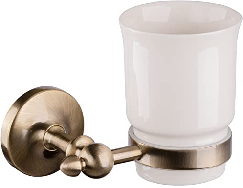 PaulGurkes Zahnputzbecher Nostalgie Bronze Bad-Accessoire Retro