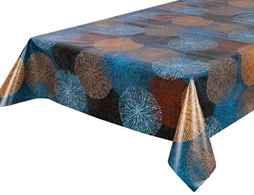 Wachstuchtischdecke Wachstuch Tischdecke abwischbar ECKIG RUND OVAL, Motiv und Größe wählbar (Motiv: Feuerwerk bunt, Rund 140 cm)