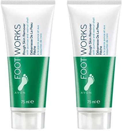 Avon Foot Works Hornhautentferner für gesunde raue Haut, 75 ml (150 ml), 2 Stück