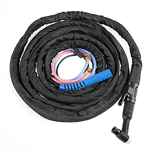 EVTSCAN Neuester M16 Schweißbrenner, 4M/8M Kabel WP18 Wig Agon Lichtbogenschweißbrennerset Wassergekühlter Mutternanschluss Handkit Löten Wassergekühlter Wig Brenner(4M)