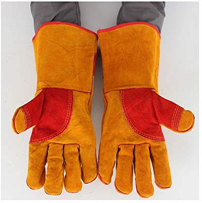 Arbeitshandschuhe Arbeitshandschuhe Brandschutz- und Abschlepphandschuhe (Color : Yellow, Size : L)