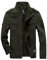 MERCIYD Blouson demi-saison pour homme, style militaire, col montant, blouson d'aviateur, d’armée, de campagne, bomber, en coton, multi-poches, Vert armée., M
