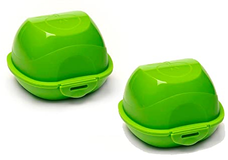 Harfield Tableware Pack of 2 Apple Box Holder Carrier Protector BPA Free Travel Outdoor Lunch