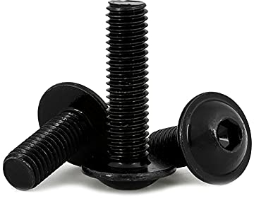 GASELO Bolzenschraube, Gewindeschrauben, Schraube, M4-M12 Bolzen-Innensechskant-Flansch-Halbrundschrauben, M8 (5 Stück), 12 mm (Farbe: M8 (5 Stück))
