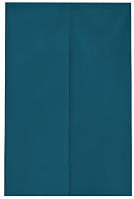 Odot Noren Rideau de Porte Japonais Long Coton et Lin, Couleur Unie Rideau Demi-Porte de Cuisine, Rideau de Séparation de Cuisine de Restaurant, Tapisserie Décoration (70x120cm,Paon Bleu)
