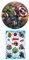 Lot de 2 décorations comestibles pour gâteau Avengers 16 cm + décoration de muffin, décoration de gâteau d'anniversaire d'enfant