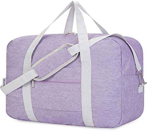 für Reisetasche Handgepäck Easyjet Handgepäck 45x36x20 Handgepäck Tasche für Flugzeug Faltbare Reisetasche Weekender Damen und Herren 30L(Lila)