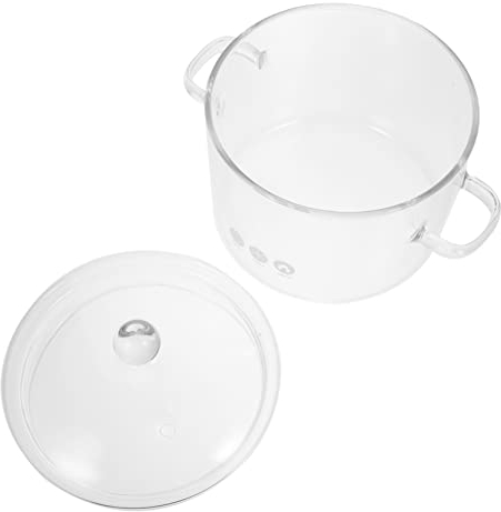 Cabilock Glass Saucepan Kitchen Soup Pot Glass stew Pot Rapid Noodle Cooker Glass Serving Bowl stovetop Pot with lids Clear pots nonstick stockpots Cooking Baby Nursery High Borosilicate