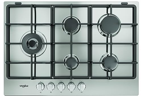 Whirlpool TGML 761 IX R Piano cottura a gas da Incasso, 5 fuochi, da 75 cm