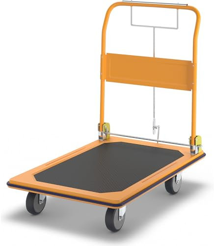 kaiserkraft | Profi-Plattformwagen | mit Totmann-Bremse | Tragfähigkeit 370 kg
