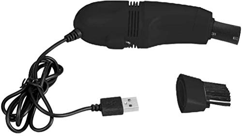 Ghzste Aspirateur USB Mini Clavier D'ordinateur Aspirateur PC Portable Brosse Kit De Nettoyage De La Poussière (Noir)