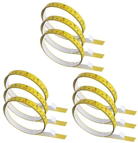 jojofuny 9stücke Teiliges Selbstklebendes Maßband Aus Carbonstahl Präzise Messskala Für Holzbearbeitung Und Tischsägen Installieren Metrische Und Imperiale Einheiten