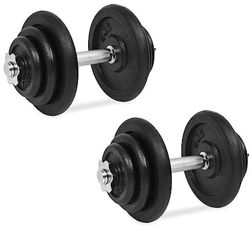 RAUGAJ Sporting Goods Exercise & Fitness Weightlifting Free Weights-18 Piece Dumbbell Set 40 kg Cast Iron