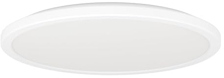 EGLO LED Deckenleuchte Rovito, runde Badezimmer Deckenlampe | Badlampe Decke aus Kunststoff in Weiß, Deckenbeleuchtung warmweiß-kaltweiß, IP44, Ø 39 cm