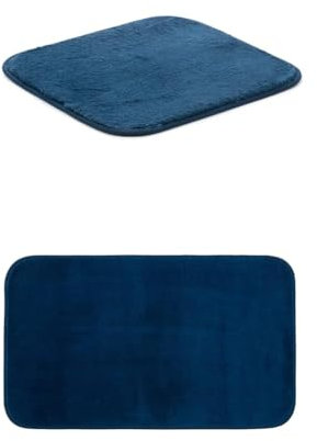 Gözze Badteppich Rio Premium 2er Set, 50x45 cm + 60x100 cm, Farbe: dunkelblau