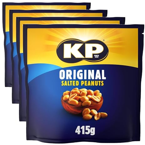 KP Original Salted Peanuts, Share Size, 415g (Pack of 4)