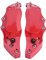 AKLOSIPY 2 Pezzi di Pinza Freno in Alluminio o Copertura per Ruota Auto 6-17 Pollici Medio - Protezione Pinza Freno E/o Copertura per Auto (Rosso)