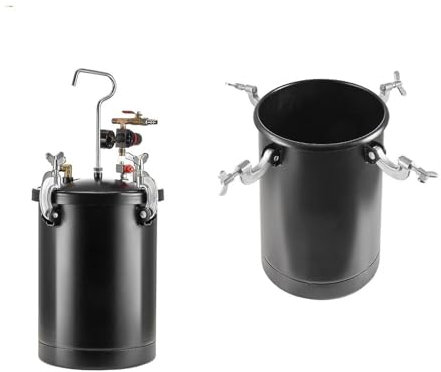 VNSMM Paint Sprayers gravity feed air spray gun Spray Paint Pressure Pot 15L Pressure Pot Tank 60 psi Adjustable Pressure Steel Pressure Pot Paint(20L)