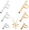 Lyreh 6pcs Convertisseurs de Broche à Pendentif, Argent et Or Cuivre Convertisseur Pendentif Adaptateur Collier à Broche pour Accessoire de Fabrication Bijoux (8mm, 13mm, 20mm)