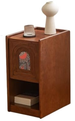 OOMRNV Mesita De Noche De Madera De Cerezo, Mesita De Noche, Pequeño Armario De Almacenamiento para Dormitorio, Mesa Auxiliar De Oficina, Mesa De Baño, Adecuada Par,One Color-30 * 40 * 57cm
