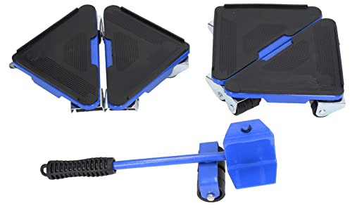 5 Stück Möbel Lifter Mover Universal Rad Dolly 300kg Lager für Sofa Tischs chrank (Blue)