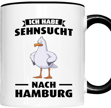 Hamburg Tasse | ich habe Sehnsucht nach Hamburg | Hamburg Geschenk Hamburg Norddeutschland Kaffeebecher