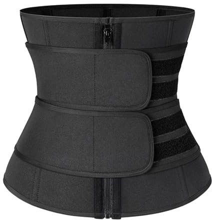 BDXMKS Belly Wrap Waist Trainer Corset Cincher Sport Girdle Slimming Shaper Abdominal Trimmer Belt Straps(9 Bones Zipper,XL)