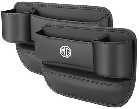 GYSCKN Aufbewahrungsbox für Autositze für MG Cyberster, Autositz Gap Organizer Aufbewahrung Tasche für Kleinigkeiten Auto Zubehör,Black-2PCS