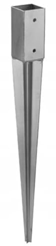BK Shop 10x Pfostenträger Anker zum Einschlagen - 71 x 750 mm | Stützenfuß 71 x 750 mm, Pfostenanker Verzinkter Stahl 2 mm, Bodenanker für Holzpfosten, Pfostenschuh für Terrassen und Zäune