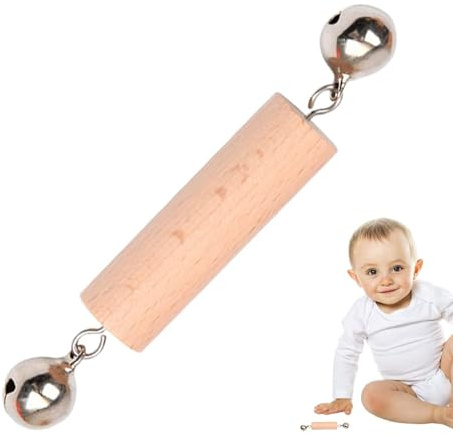 Ineinandergreifende -Scheiben – Meistern Sie die Hand-zu-Hand-Übertragung sofort, 7,5 cm großes Griffspielzeug aus natürlichem Buchenholz, Fester 90-Grad- für Krabbelmotivation, EN 71-
