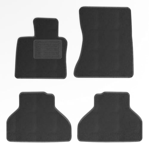 Mats4all Textil Fussmatten Passend für BMW X5 E70 2007-2013 | rutschfest | Mit Verstärkung | 4-teilig | Autoteppiche | Teppich-Set