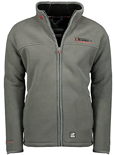 Geographical Norway Ureka Men's Fleece Jacket Fleece Jacket Warm Cozy Lining Lined Size S-XXXL - Grey, L