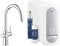 GROHE Blue Home - Starter Kit (C- Auslauf, 3 gefilterte und gekühlte Wasserarten, Schwenkbereich 360°, Bluetooth 4.0* & WIFI Datenkommunikation), chrom, 31541000