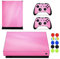 Morbuy Xbox One X Pegatina Decals Skin Adhesivo de Vinilo Stickers Cover Estilo Personalidad de la Moda Protector Console and 2 Controllers+ 10pc Silicona Thumb Grips (Rosado)
