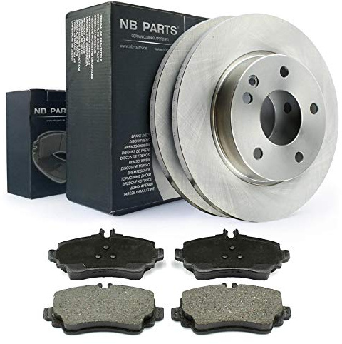 NB PARTS Bremsen vorne Bremsscheiben 260 voll Bremsbeläge passend für Mercedes-Benz A-Klasse W168