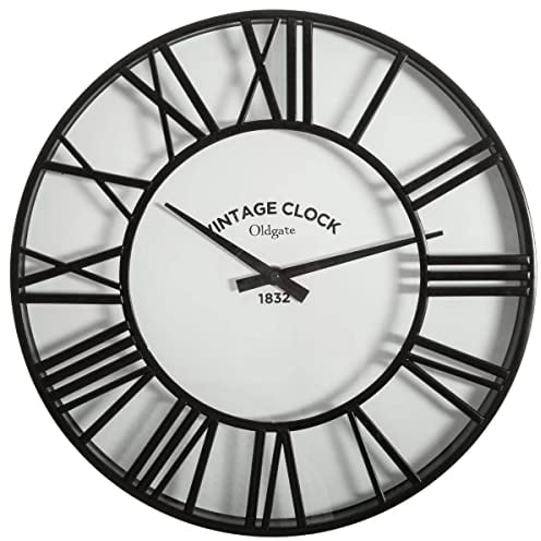 Atmosphera Wanduhr, Retro-Schwarz und Vintage-Durchmesser, 35 cm