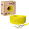 HB-DIGITAL 50m CAT.7a Netzwerkkabel LAN Kabel Verlegekabel AWG 23 Reines Kupfer S/FTP PiMF LSZH Halogenfrei RoHS-Compliant Ethernet Installationskabel Datenkabel PoE 10Gbit/s max. 1200MHz Gelb