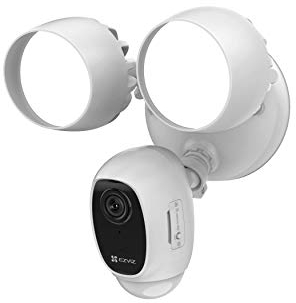 EZVIZ Wi-Fi Security Floodlight Camera Outdoor, Smart PIR Motion Detection, 1080P, Starlight Colour Night Vision, Weatherproof, Two-Way Talk, Local & Cloud Storage, Hardwired Installation (LC1C)