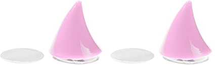 Kaerm 2-teilige Helm Hörner Dekoration Motorradhelm Teufel-Horn mit Saugnapf Dekoration für Motocross-Helm Motorrad Rosa One Size