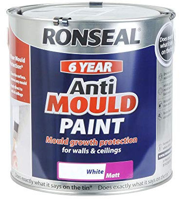 Ronseal 6 Year Anti Mould Paint - Matt White - 2.5L