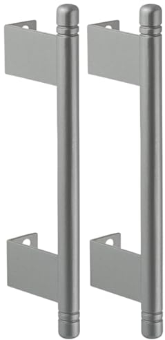 Gedotec Handles for Kitchen cabinets Made of Metal | 2 Pieces Handles Furniture | Slide | Furniture Handles Silver matt | Door Handles Kitchen | Sliding Door Handle Modern